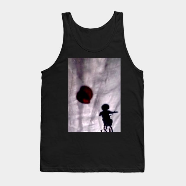 Biker With Red Balloons Shadows Tank Top by 1Redbublppasswo